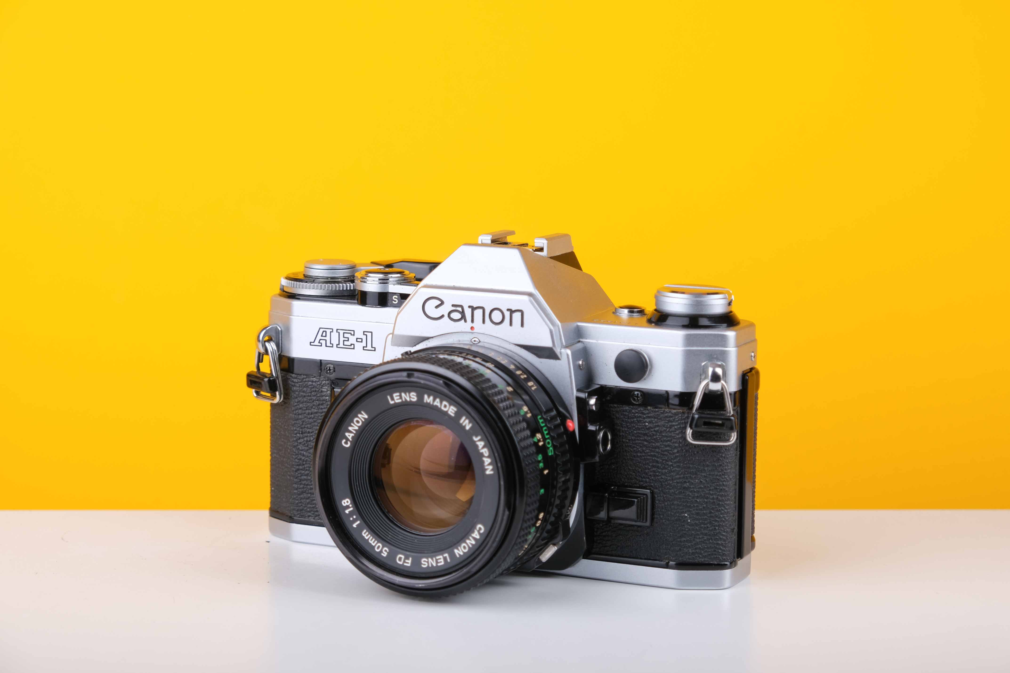 Canon AE-1 35mm SLR Film Camera with 50mm f1.8 lens