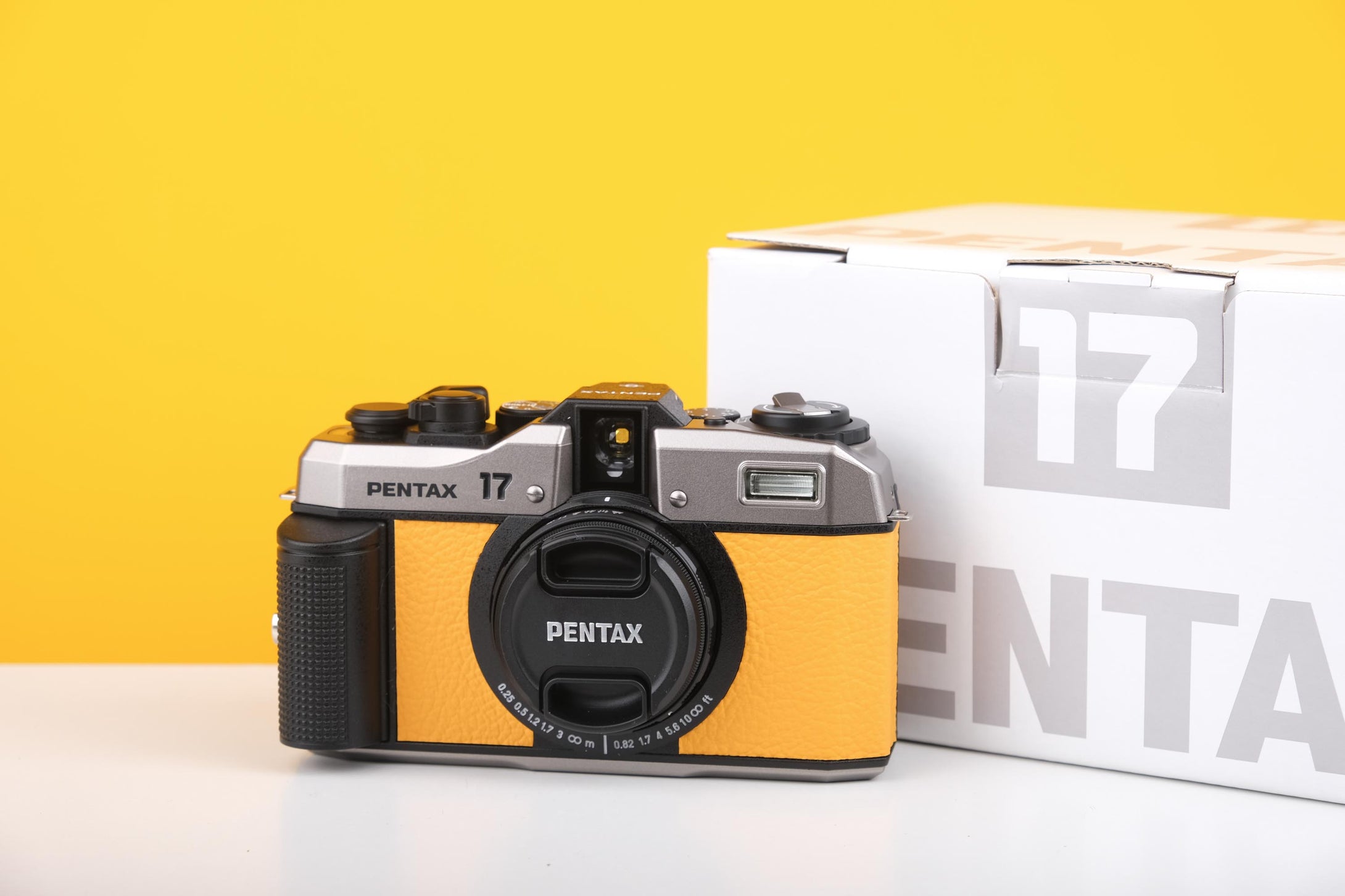 Pentax 17 35mm Half Frame Film Camera Yelow Skin + FREE Expired Film Roll + 1 VCH T-shirt