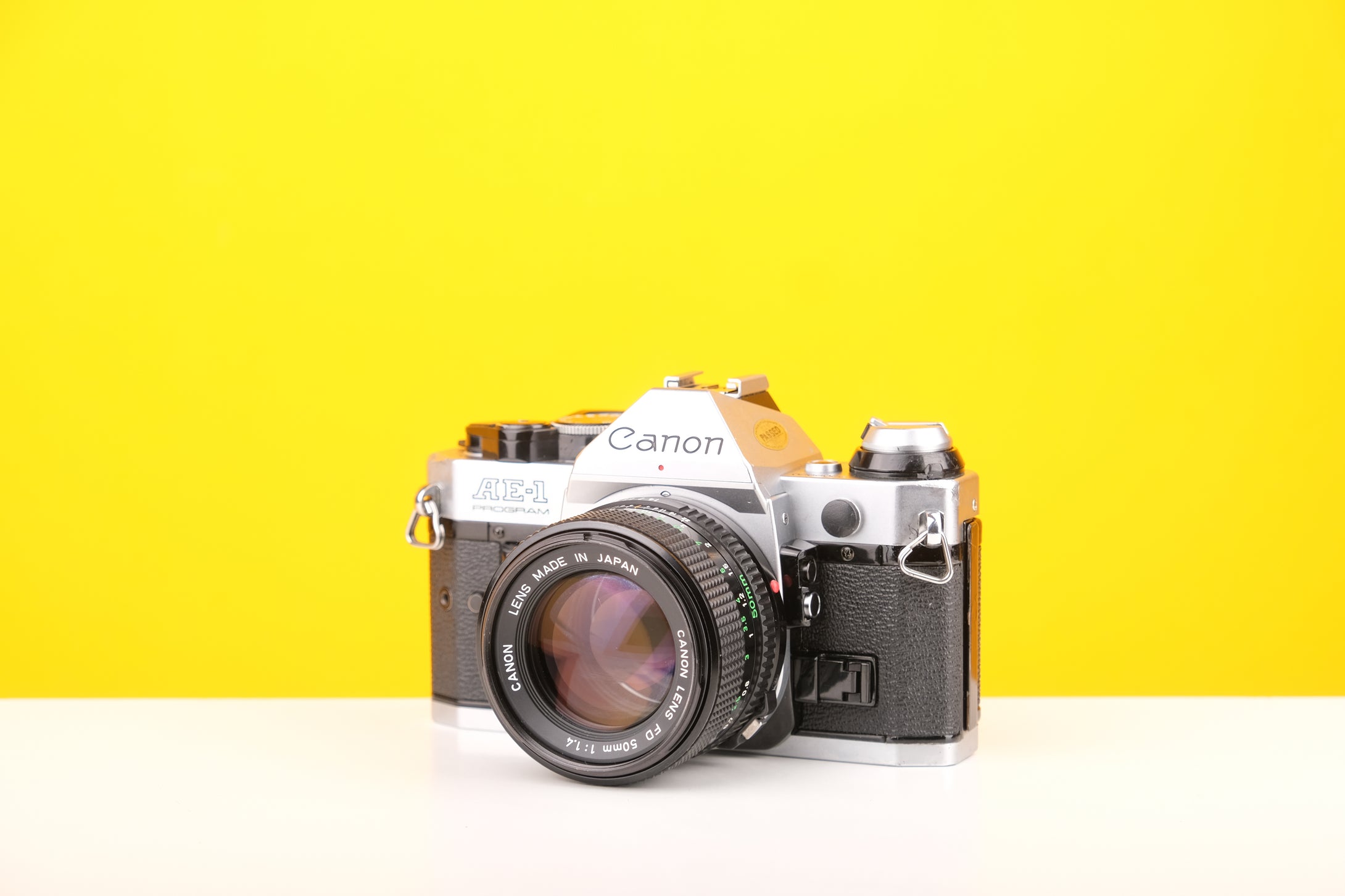 Canon AE-1 Program 35mm SLR Film Camera with Canon 50mm f1.4 FD Lens