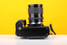 Load image into Gallery viewer, Chinon CE-5 35mm Film Camera with Tokina RMC 28-70mm f4 Lens an Chinon Power Winder S
