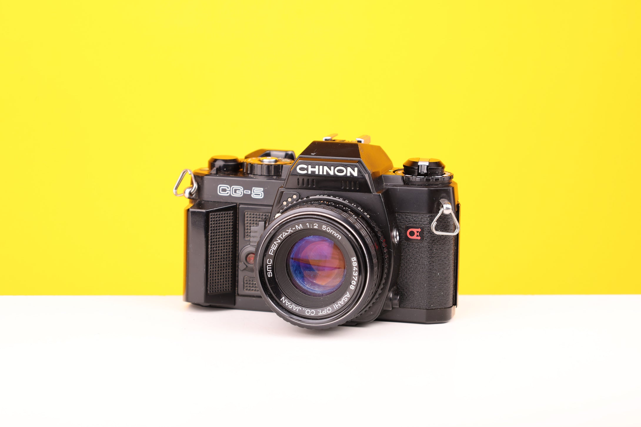 Chinon CG-5 35mm SLR Film Camera with Pentax-M SMC 50mm f2 Lens