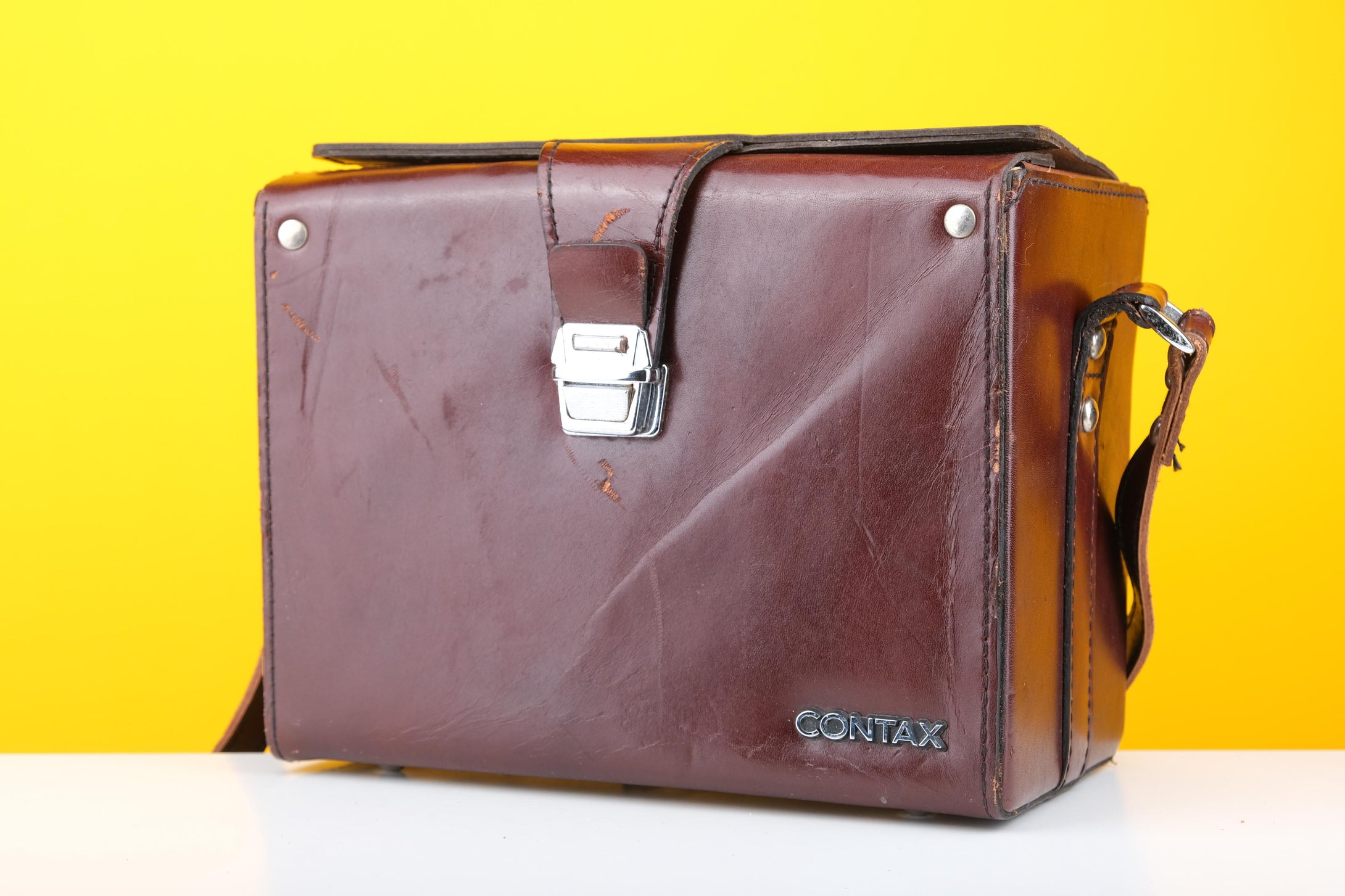 Contax Leather Camera Bag in Brown