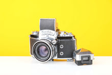 Load image into Gallery viewer, Exakta Varex IIa 35mm Film Camera with Carl Zeiss Jena Pancolar 50mm f2 Lens and Viewfinder
