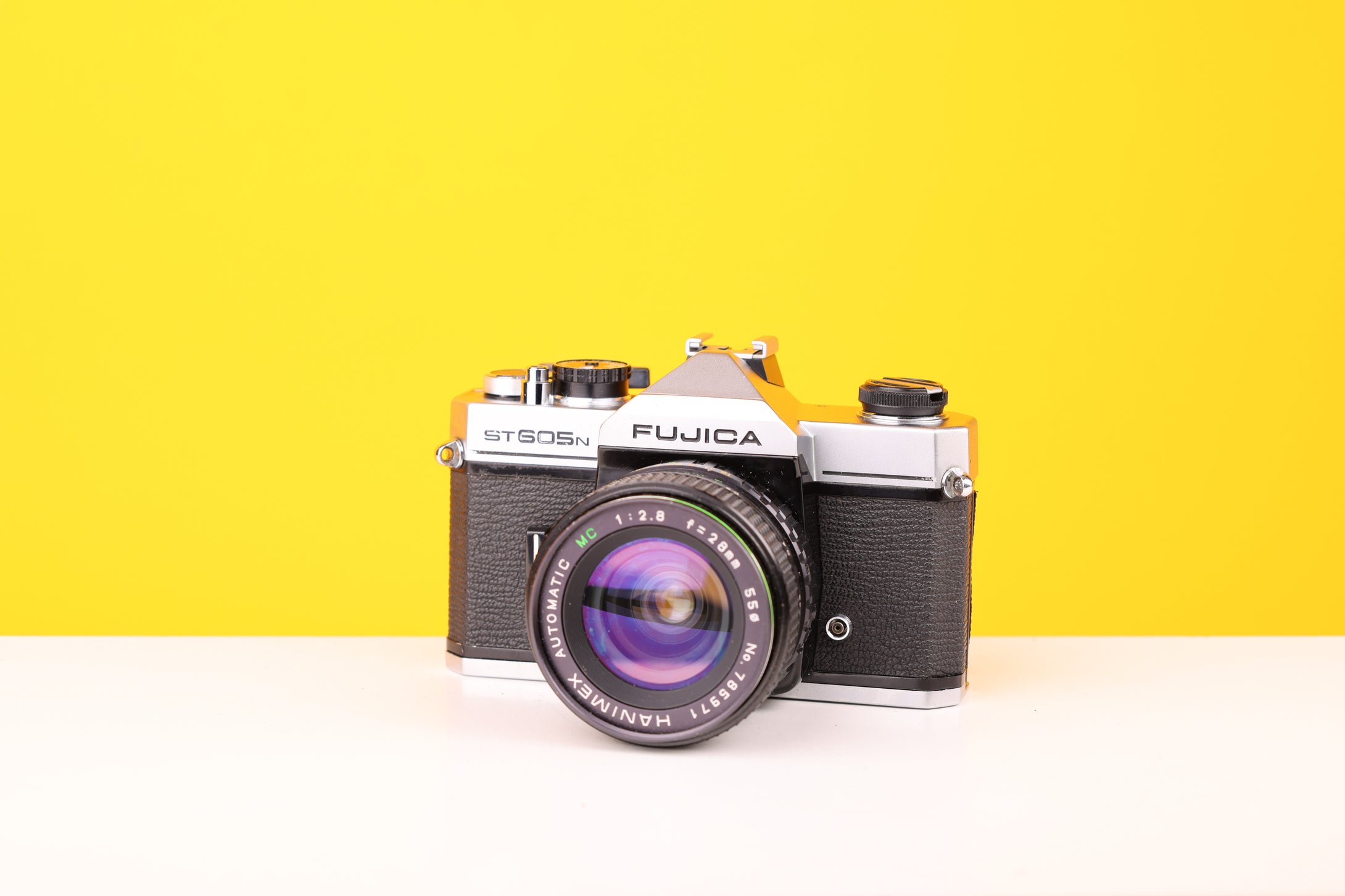 Fujica ST605N 35mm SLR Film Camera with Hanimex Automatic MC 28mm f2.8 Lens