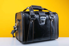 Load image into Gallery viewer, Black Leather Camera Bag
