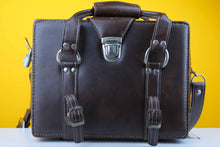 Load image into Gallery viewer, Brown Leather Camera Bag
