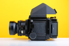 Load image into Gallery viewer, Mamiya RB67 Medium Format Film Camera with Mamiya-Sekor C 180mm f4.5 Lens and Mamiya Lens Hood
