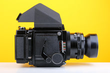 Load image into Gallery viewer, Mamiya RB67 Medium Format Film Camera with Mamiya-Sekor C 180mm f4.5 Lens and Mamiya Lens Hood
