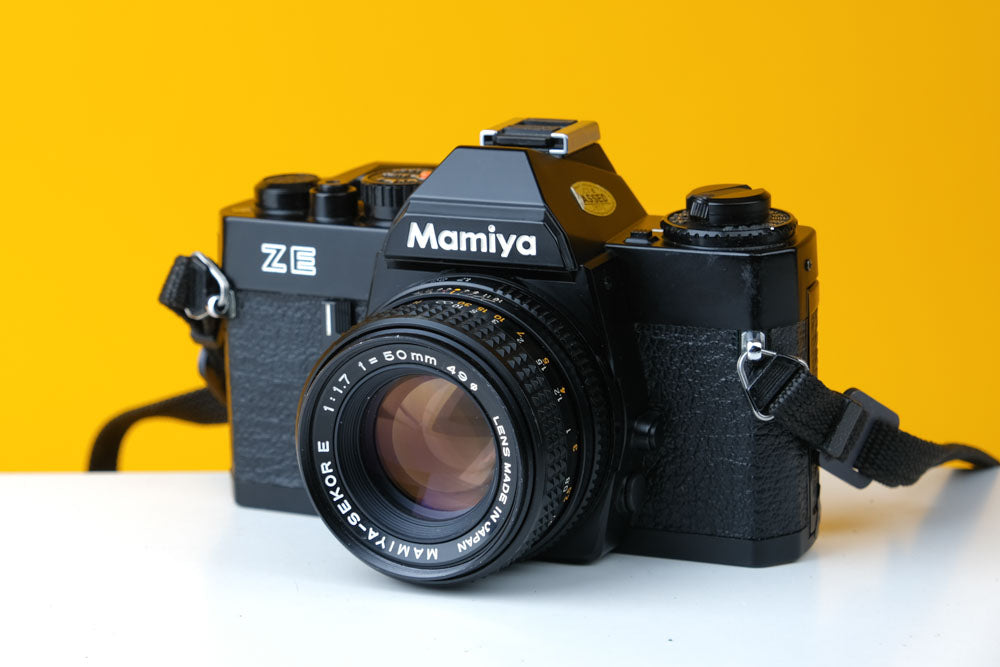 Mamiya ZE 35mm SLR Film Camera with Mamiya-Sekor 50mm f1.7 Lens