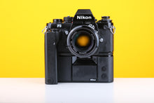 Load image into Gallery viewer, Nikon F3 35mm Film Camera with Nikon Nikkor 50mm f1.4 Lens with Nikon Motor Drive MD-4
