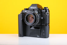 Load image into Gallery viewer, Nikon F3 35mm Film Camera with Nikon Nikkor 50mm f1.4 Lens with Nikon Motor Drive MD-4
