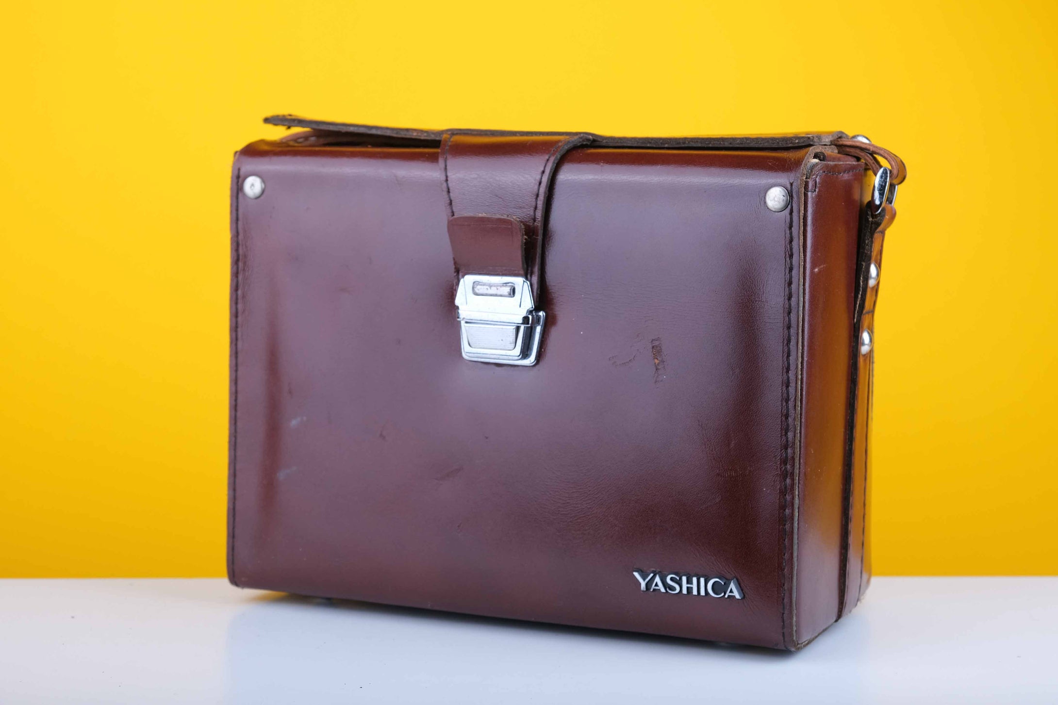 Yashica Brown Leather Camera Bag