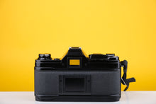 Load image into Gallery viewer, Canon AE-1 Black 35mm SLR Film Camera With 50mm F/1.8 Prime Lens
