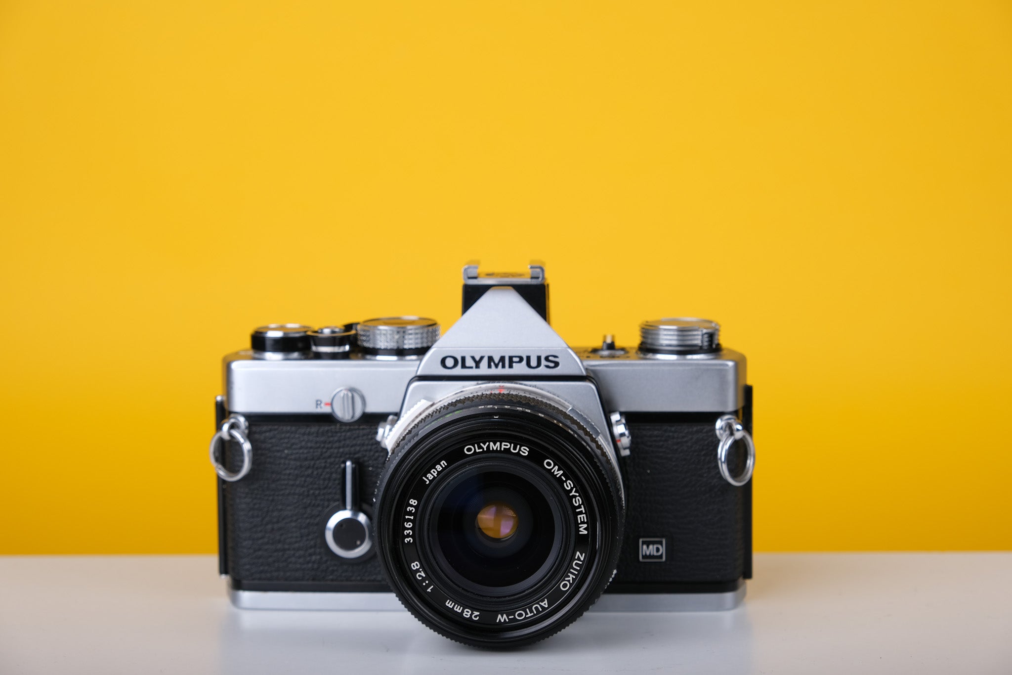 Olympus OM-1n 35mm SLR Film Camera with Zuiko 28mm f2.8 Lens